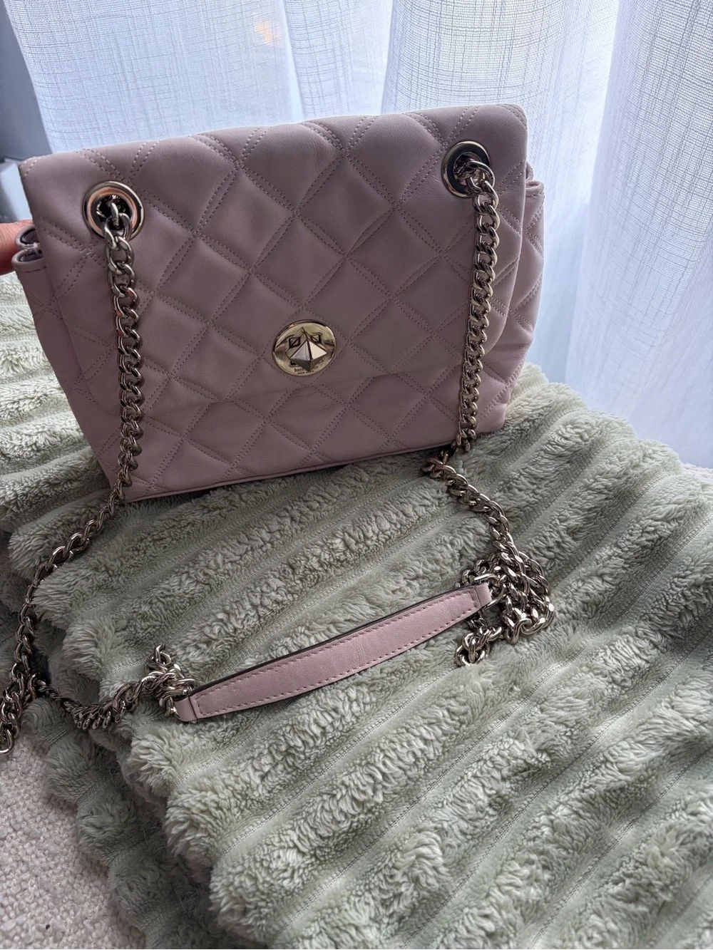 kate spade Quilted Chain Shoulder Bag - Light Pink